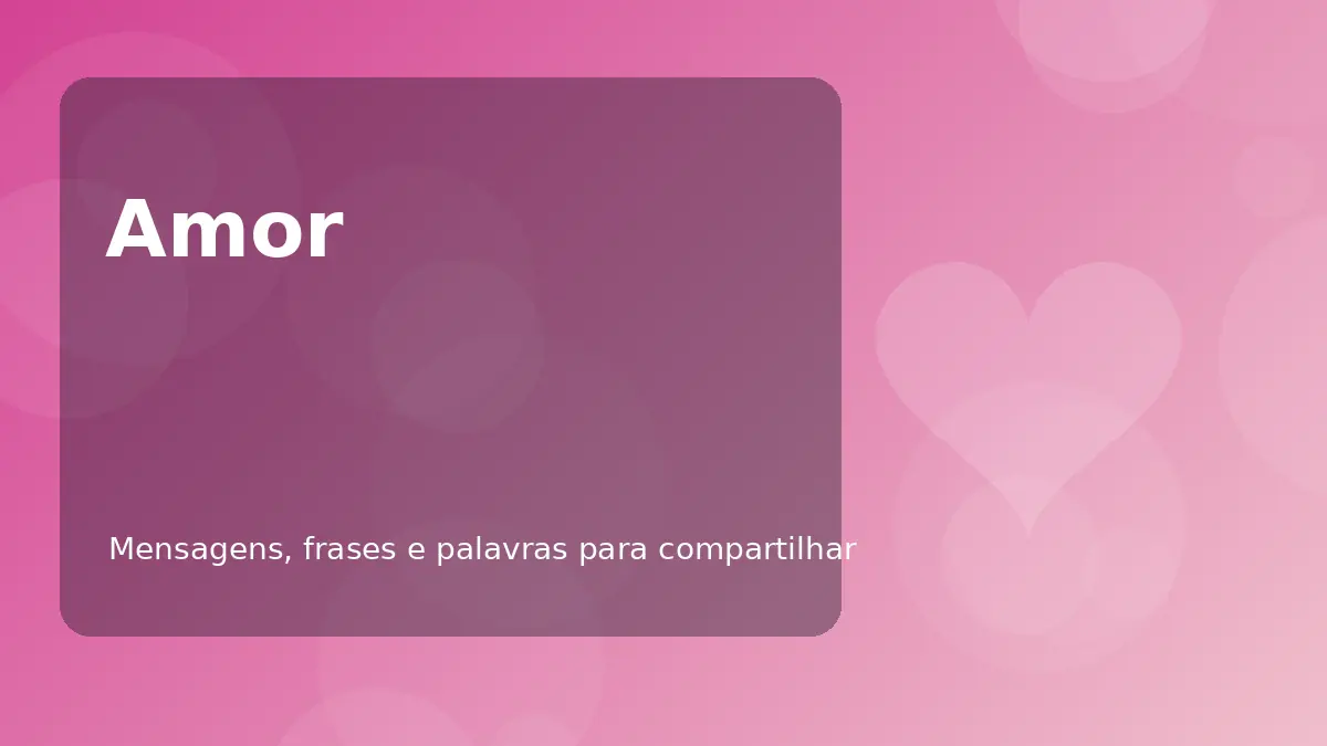 Mensagens de amor para namorado